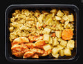 Marokkaanse kip aardappel