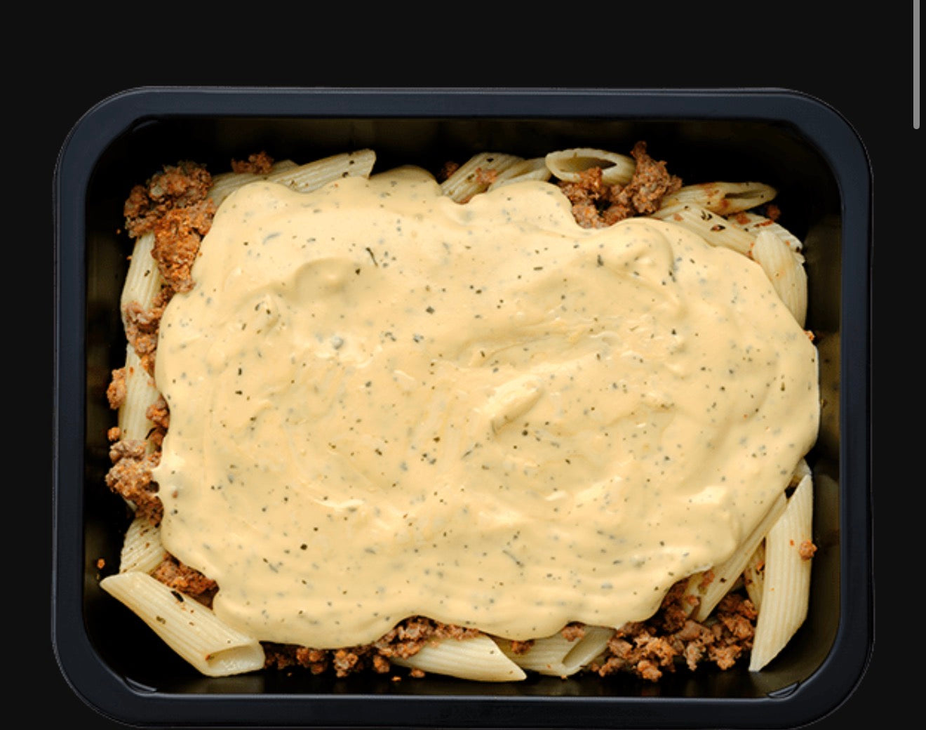 Romige kaaspasta gehakt
