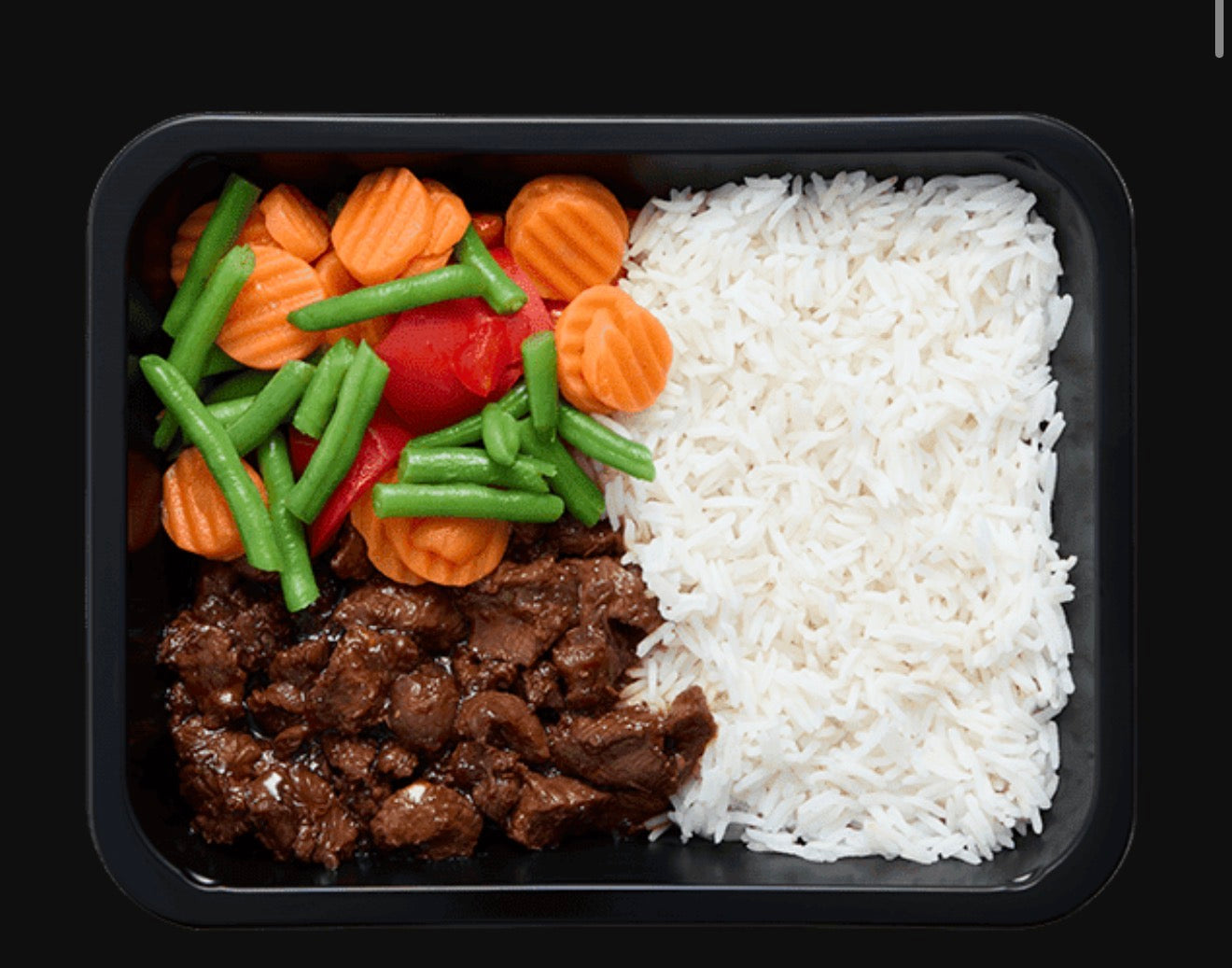 Zoete pulled beef rijst groente