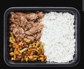 Pulled beef rijst Mexicaanse groente
